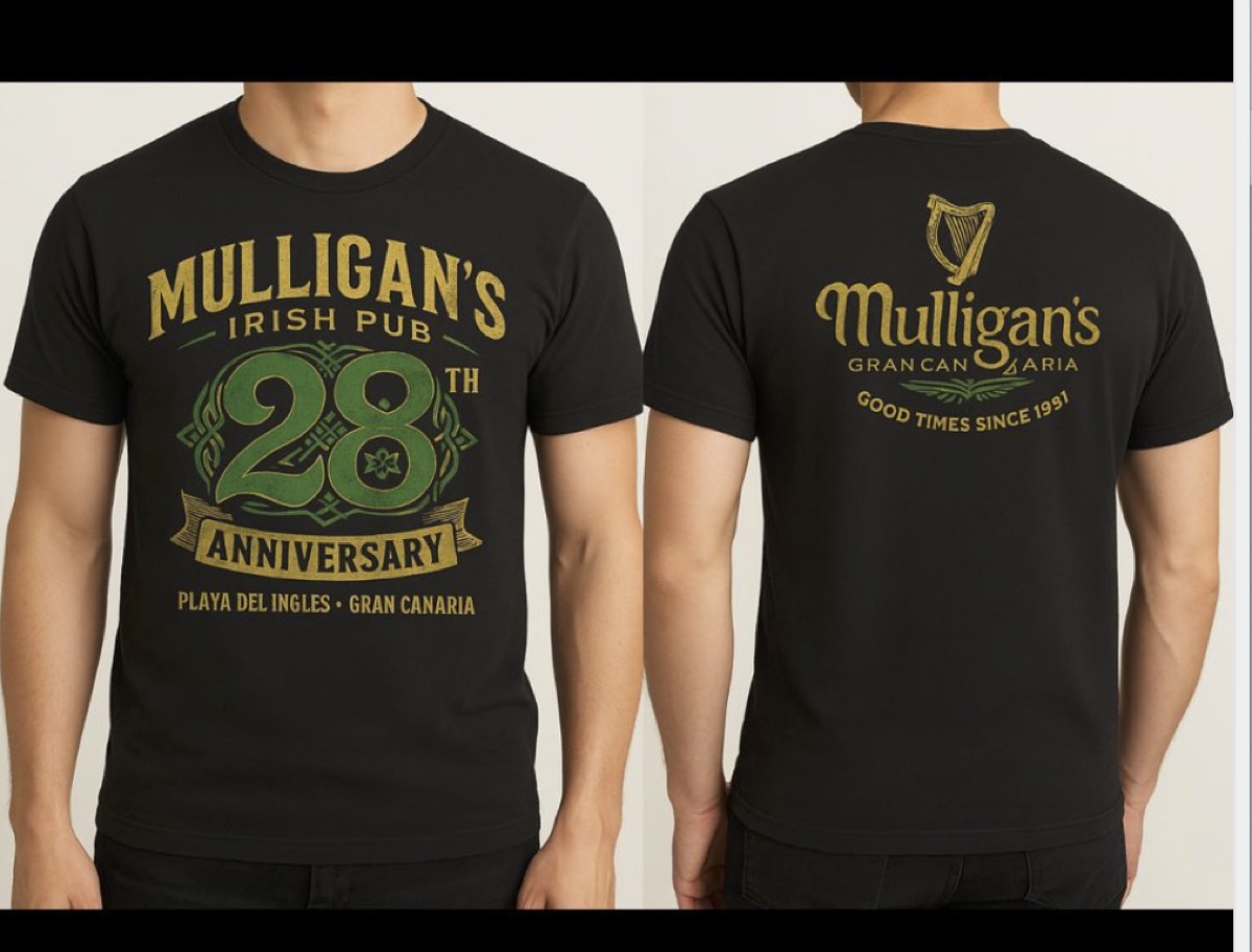 Camisetas personalizadas para el aniversario de Mulligan's Irish Pub